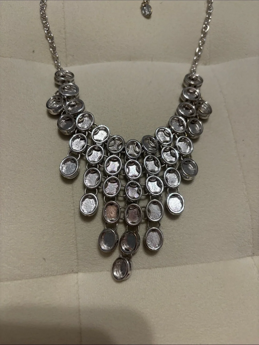 Light Blue Statement Bib Necklace - Women Jewelry